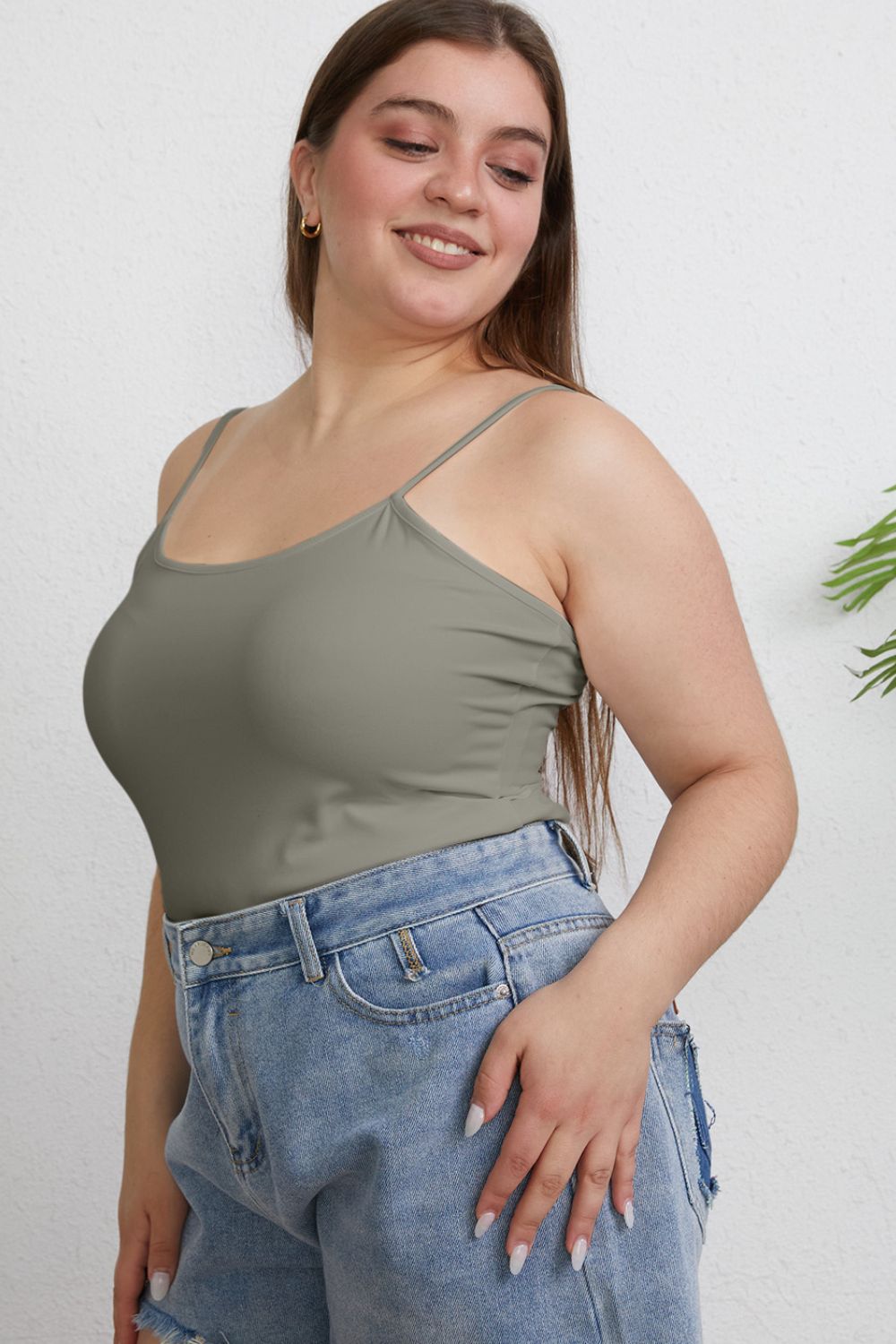 Basic Bae Full Size Round Neck Slim Cami - TOPS - Mixed