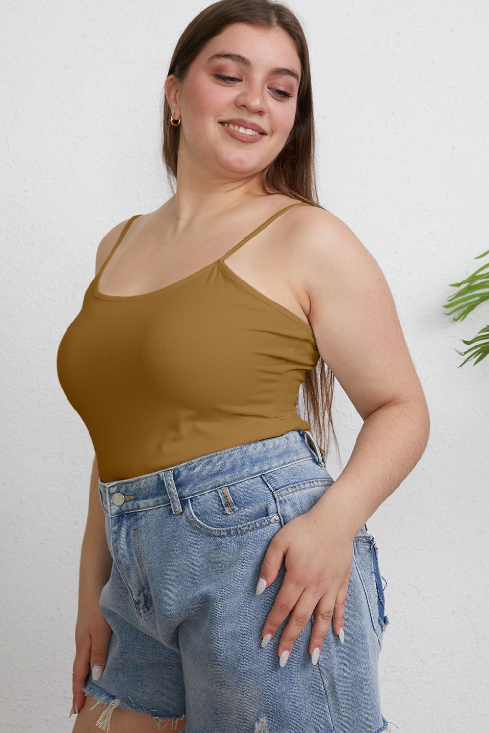 Basic Bae Full Size Round Neck Slim Cami - TOPS - Mixed