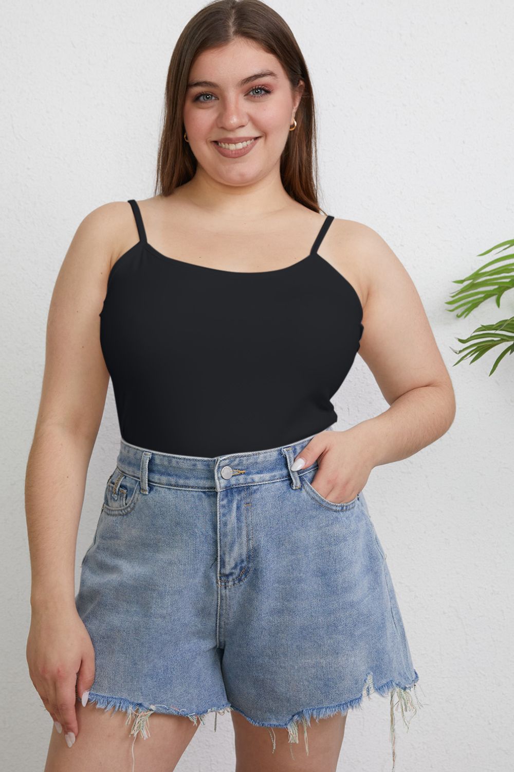 Basic Bae Full Size Round Neck Slim Cami - TOPS - Mixed