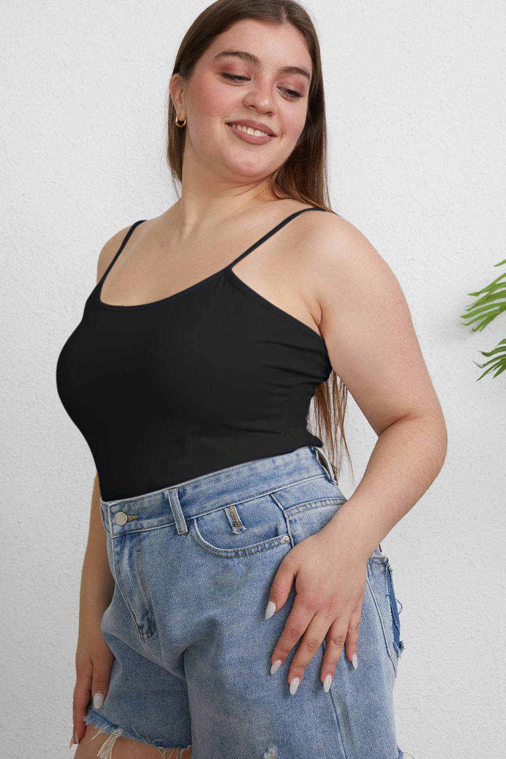 Basic Bae Full Size Round Neck Slim Cami - TOPS - Mixed