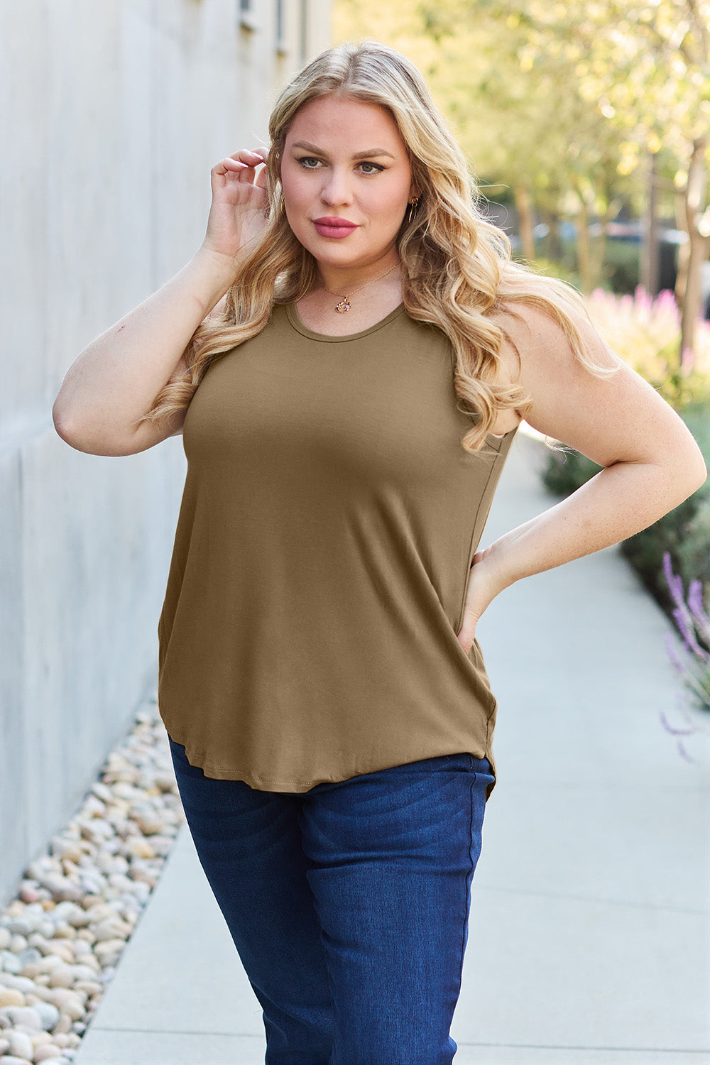 Basic Bae Full Size Round Neck Tank - TOPS - Mixed