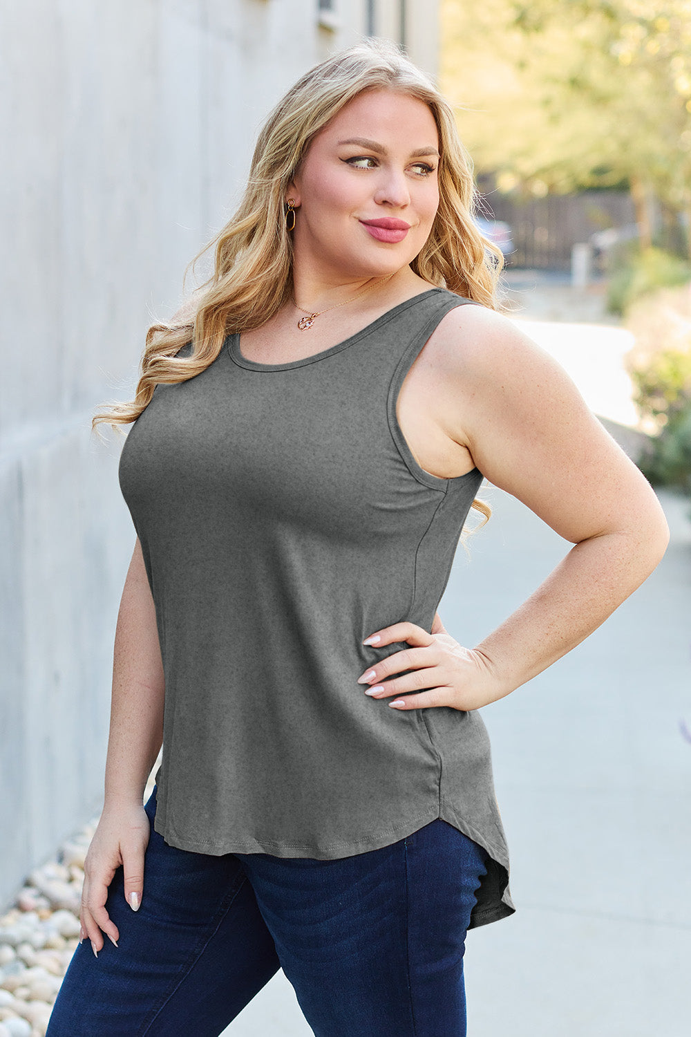 Basic Bae Full Size Round Neck Tank - TOPS - Mixed