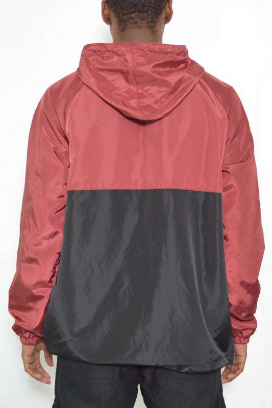 Color Block Anorak Jacket Pullover Windbreaker Smile Sparker