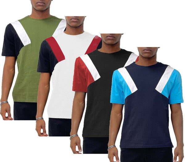 Color Block Short Sleeve Tshirt Smile Sparker