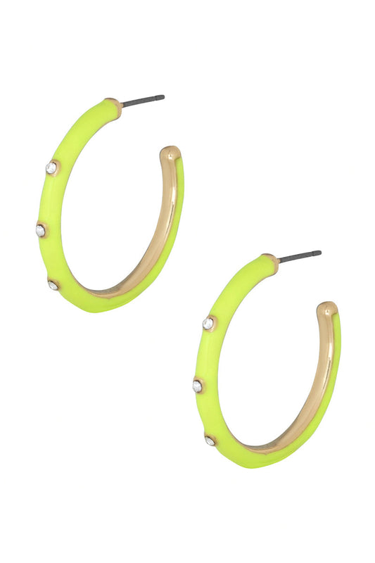 Color Metal Hoop Earring Smile Sparker