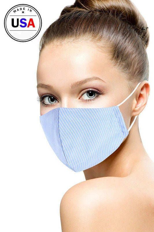 Cotton Stripe 3d Reusable Face Mask Smile Sparker