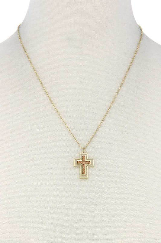 Cross Charm Necklace Smile Sparker