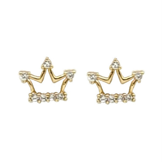 Crown Crystal Stud Earring Smile Sparker