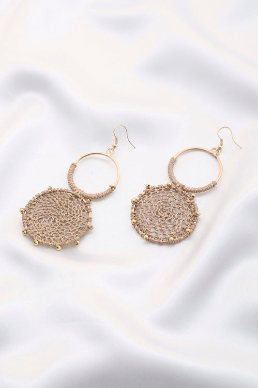 Double Circle Thread Beaded Earring Smile Sparker