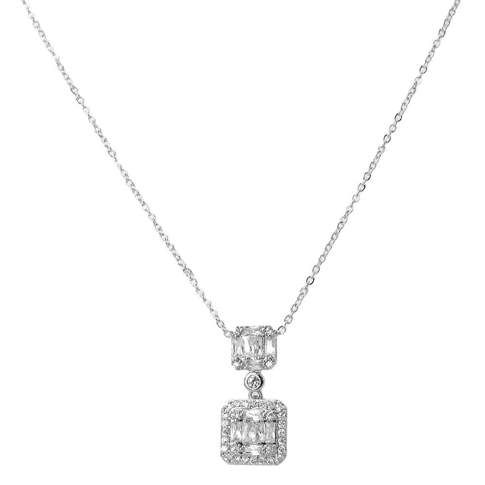 Double Square Necklace Smile Sparker