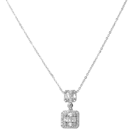 Double Square Necklace Smile Sparker