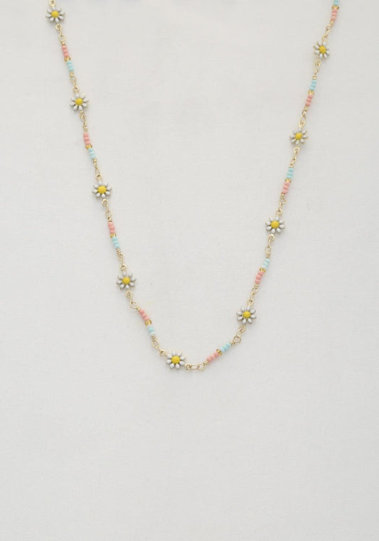 Flower Beaded Necklace Smile Sparker