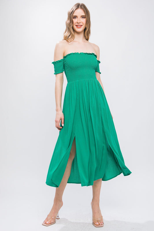 Flowy Off The Shoulder Dress Smile Sparker