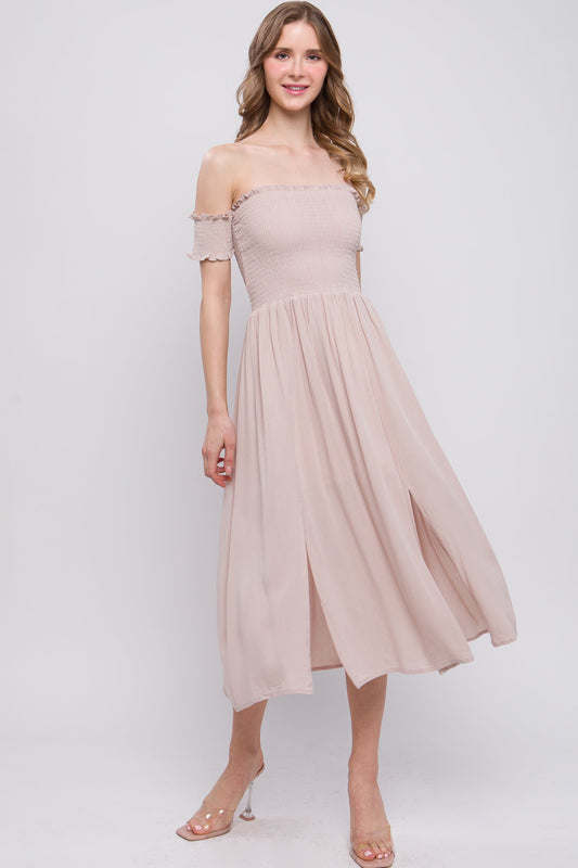 Flowy Off The Shoulder Dress Smile Sparker