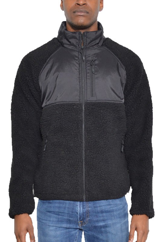 FULL ZIP SHERPA FLEECE JACKET Smile Sparker