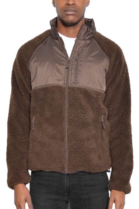 FULL ZIP SHERPA FLEECE JACKET Smile Sparker