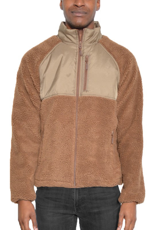 FULL ZIP SHERPA FLEECE JACKET Smile Sparker