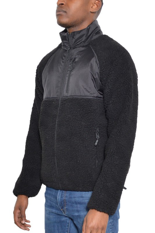 FULL ZIP SHERPA FLEECE JACKET Smile Sparker