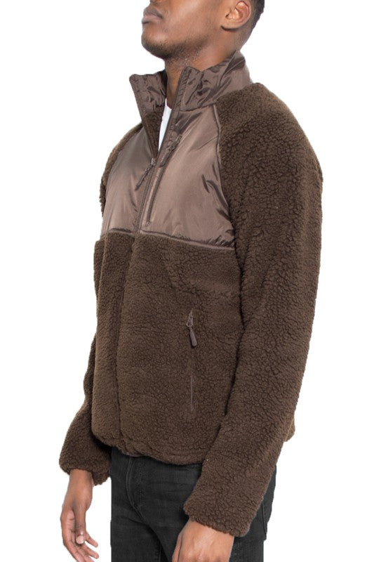 FULL ZIP SHERPA FLEECE JACKET Smile Sparker