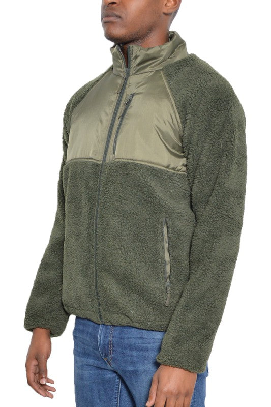 FULL ZIP SHERPA FLEECE JACKET Smile Sparker