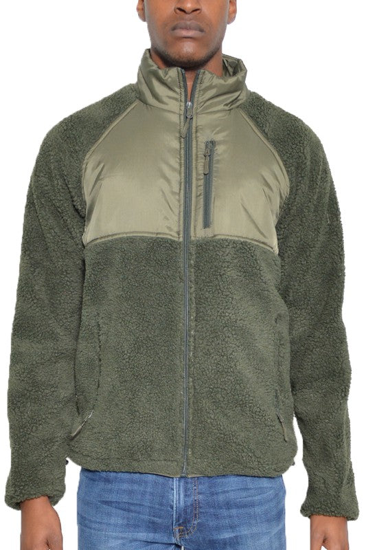 FULL ZIP SHERPA FLEECE JACKET Smile Sparker