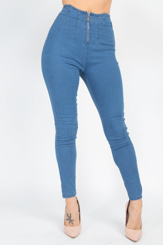 High Waist Denim Jeans Smile Sparker