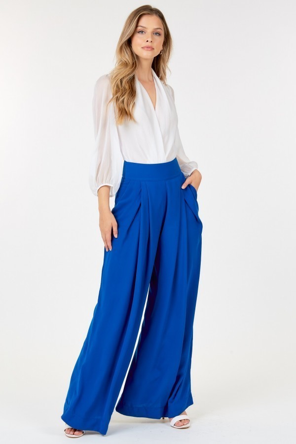 High Waist Palazzo Pants Smile Sparker