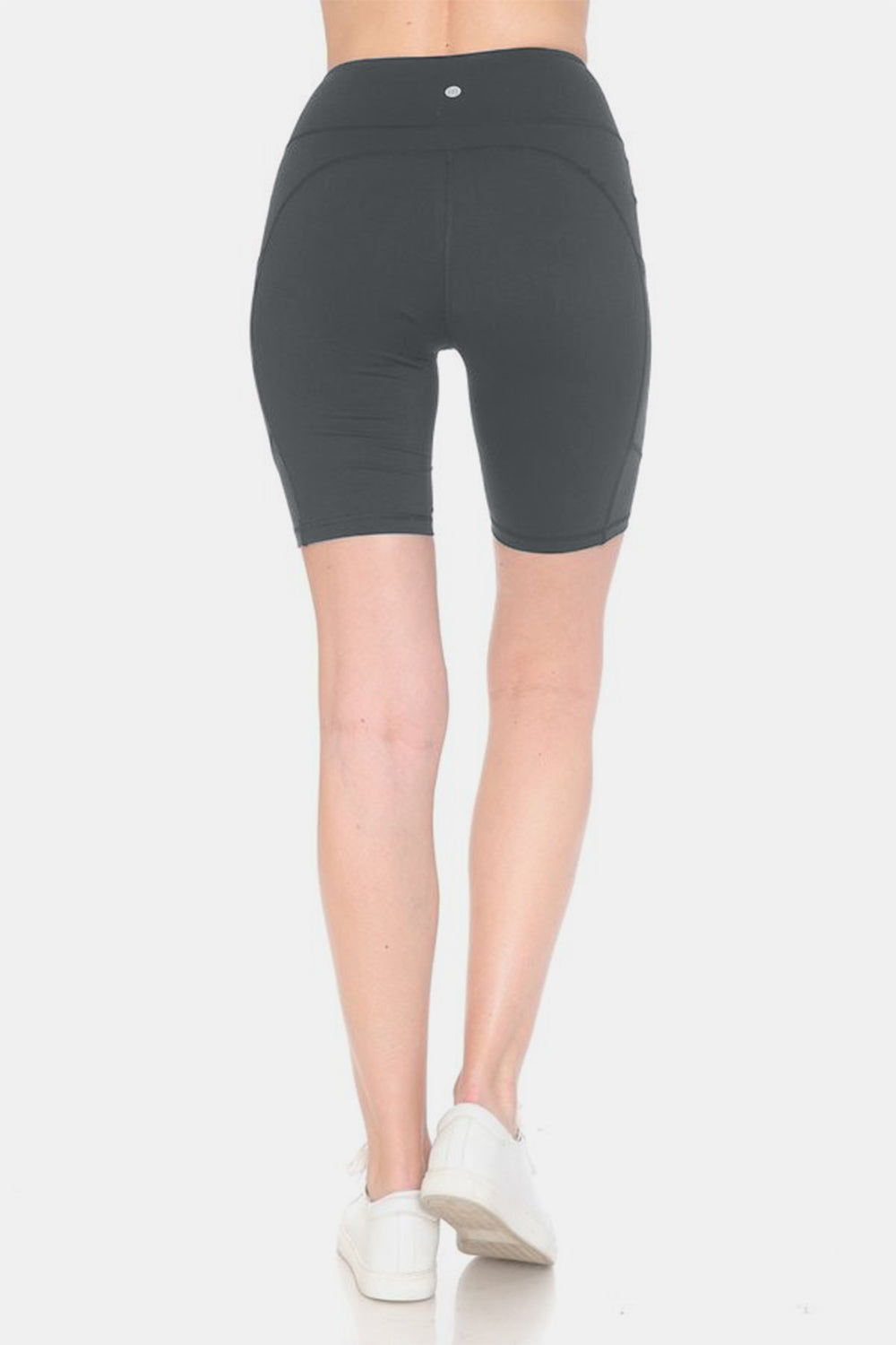 Leggings Depot Full Size High Waist Active Shorts - ACTIVEWEAR - Charcoal