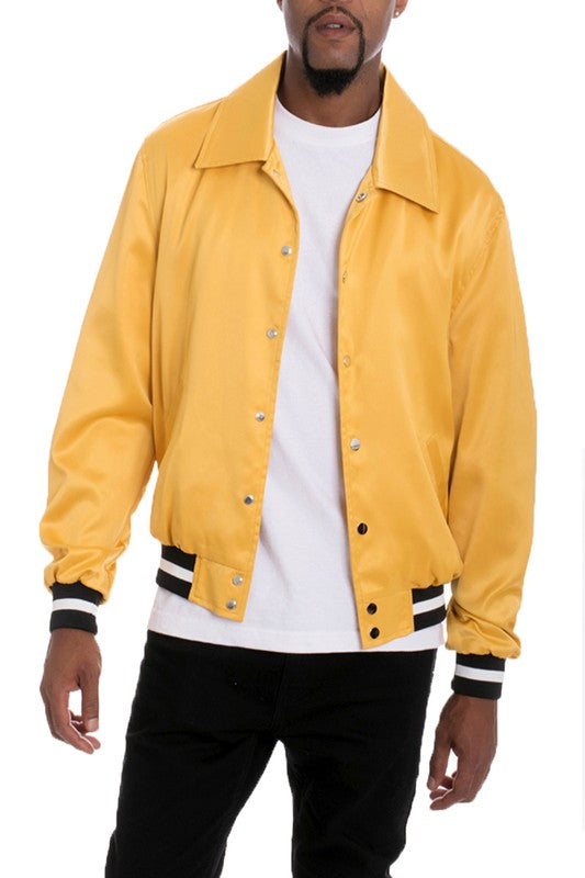 LUXURY Satin Bomber Jacket Smile Sparker