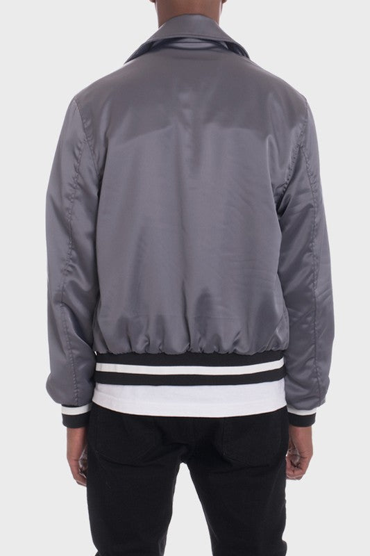 LUXURY Satin Bomber Jacket Smile Sparker