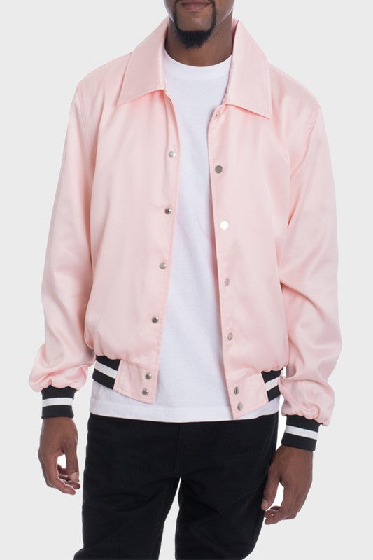 LUXURY Satin Bomber Jacket Smile Sparker