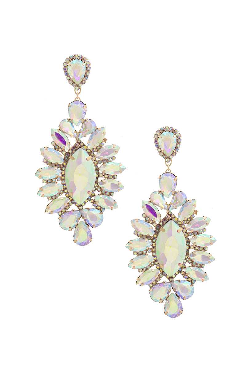 Marquise Rhinestone Dangle Earring Smile Sparker