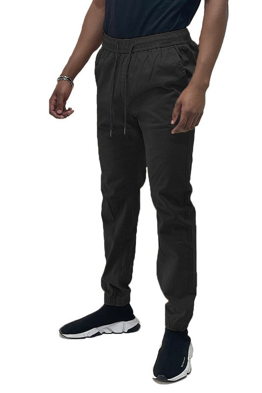 Mens Solid Stretch Cargo Jogger Smile Sparker