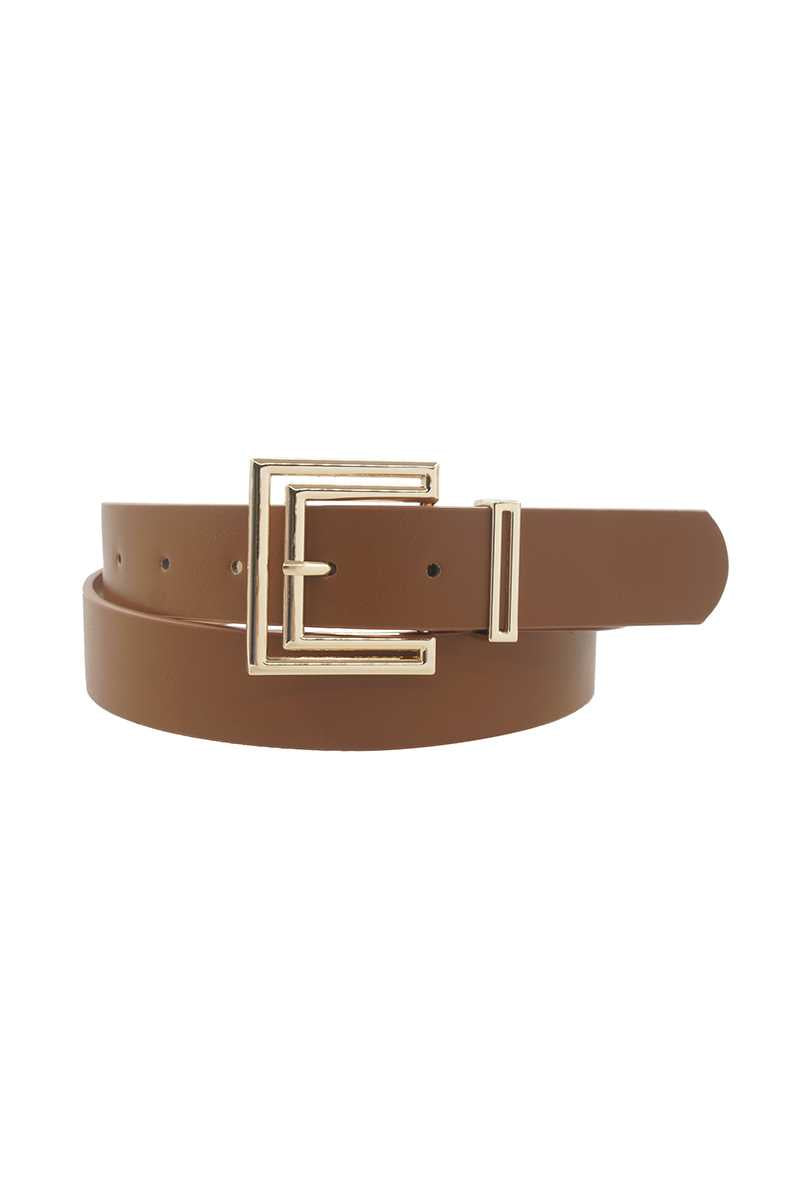 Outline Cutout Square Buckle Belt Smile Sparker