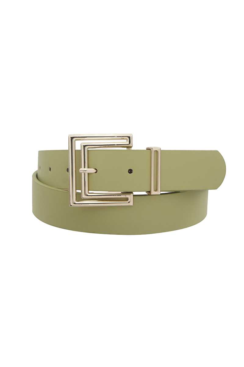 Outline Cutout Square Buckle Belt Smile Sparker