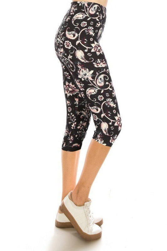 Print Capri Leggings Smile Sparker