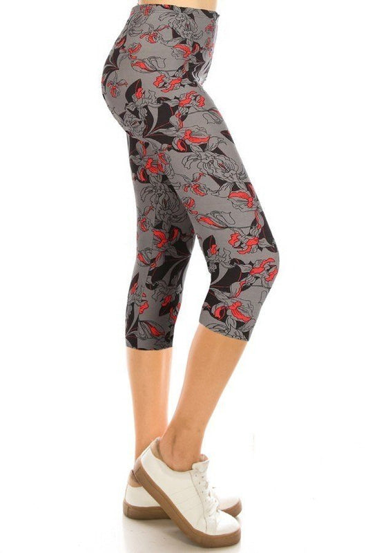 Print Capri Leggings Smile Sparker