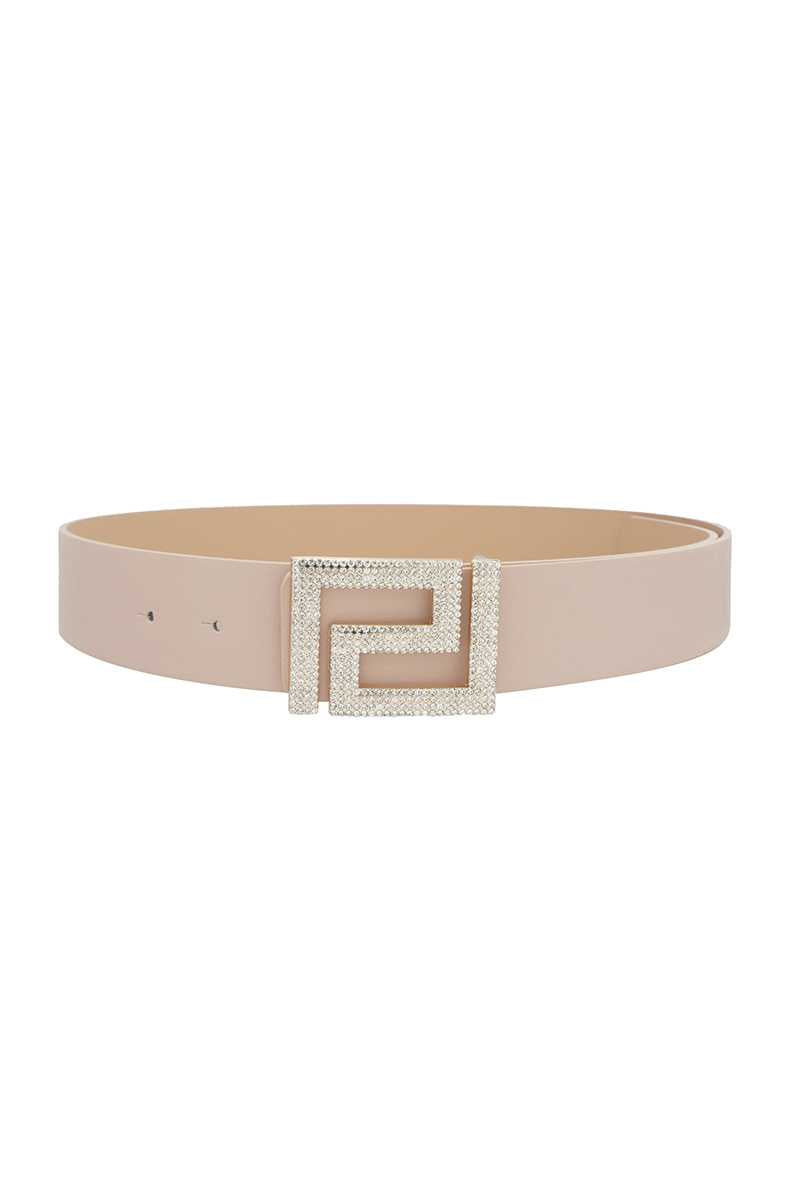 Rhinestone Pave Geo Shape Belt Smile Sparker