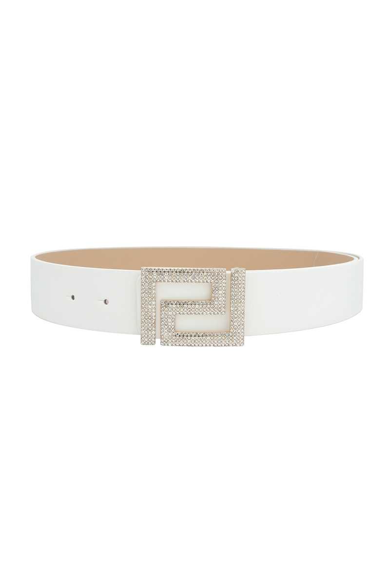 Rhinestone Pave Geo Shape Belt Smile Sparker