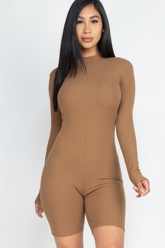 Ribbed Knit Romper Smile Sparker