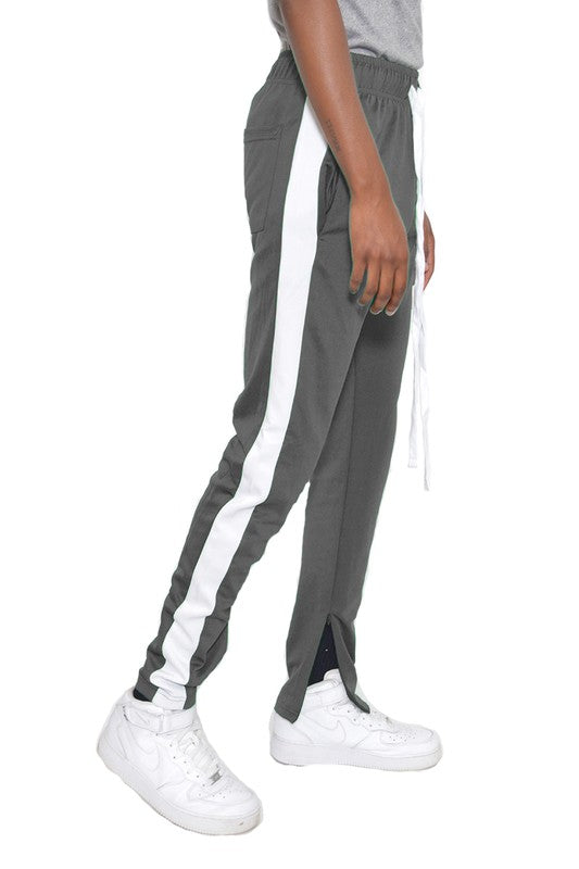 SINGLE STRIPE ANKLE ZIPPER TRACK PANTS Smile Sparker