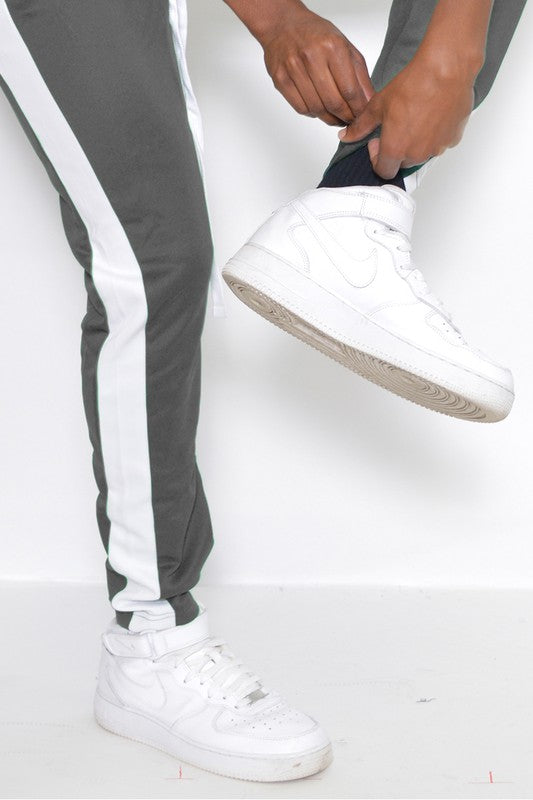 SINGLE STRIPE ANKLE ZIPPER TRACK PANTS Smile Sparker