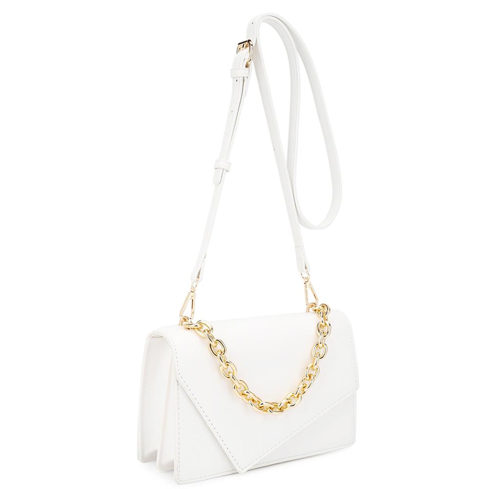 Smooth Plain Chain Link Crossbody Bag Smile Sparker