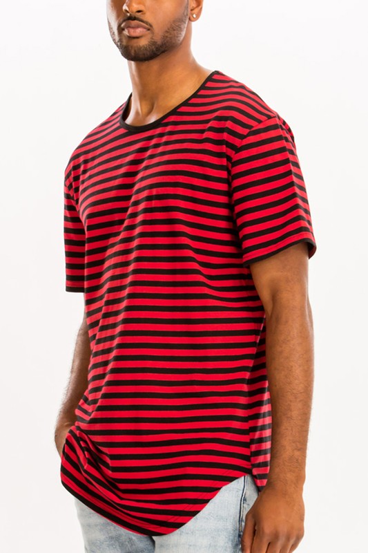 STRIPED ELONGATED TSHIRT Smile Sparker