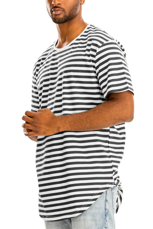 STRIPED ELONGATED TSHIRT Smile Sparker