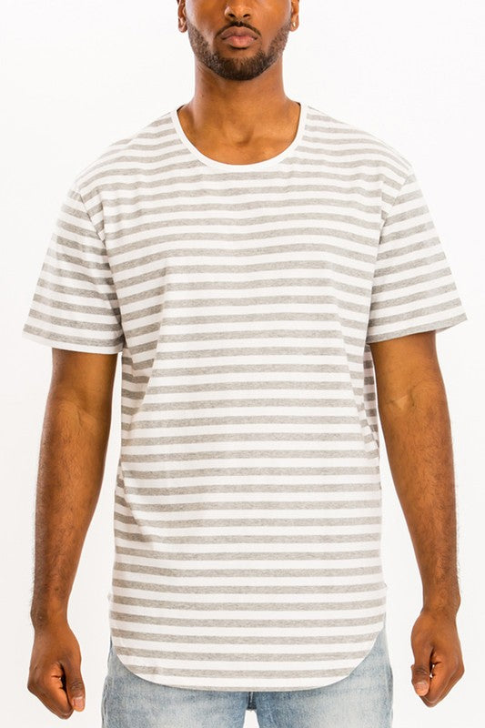 STRIPED ELONGATED TSHIRT Smile Sparker