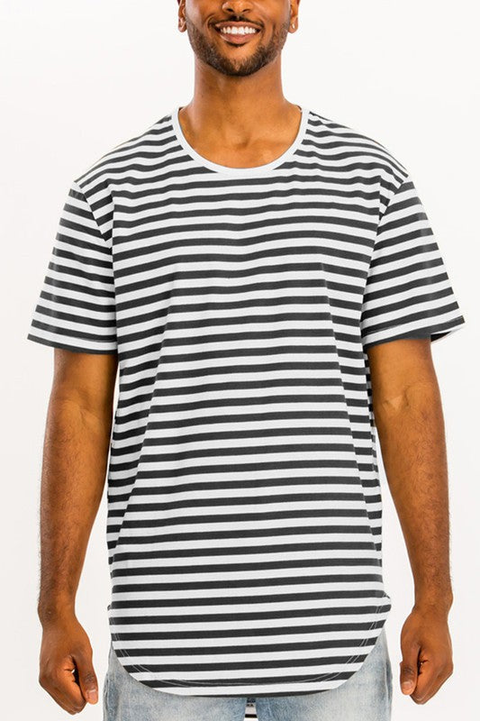 STRIPED ELONGATED TSHIRT Smile Sparker