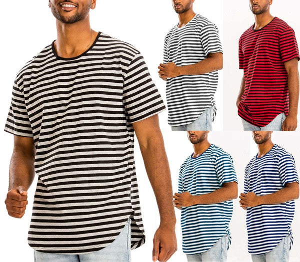 STRIPED ELONGATED TSHIRT Smile Sparker