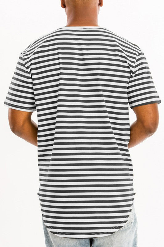 STRIPED ELONGATED TSHIRT Smile Sparker