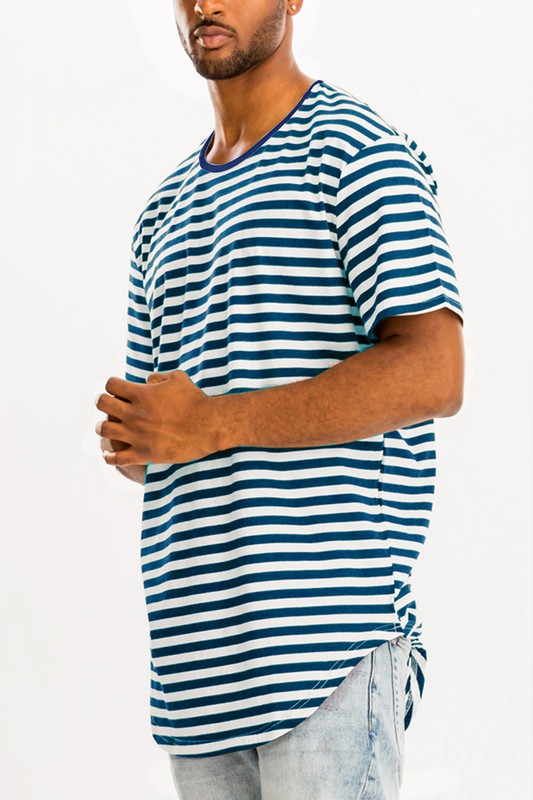 STRIPED ELONGATED TSHIRT Smile Sparker